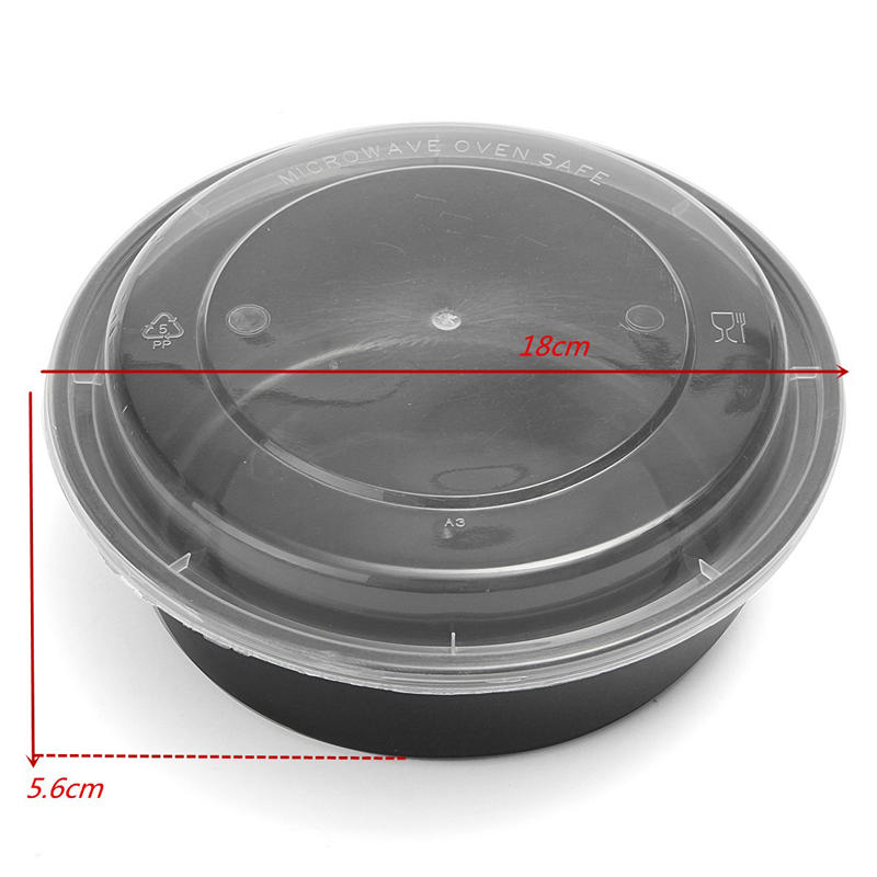 10 Pieces Lot 1 Compartment 32 OZ Round Bento Lunch Box Microwavable Disposable Food Container