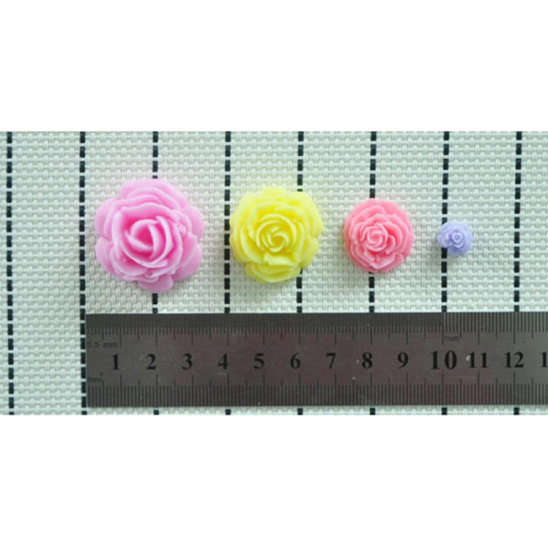 4 Different Sizes Roses Fondant Cake Decorating Mold