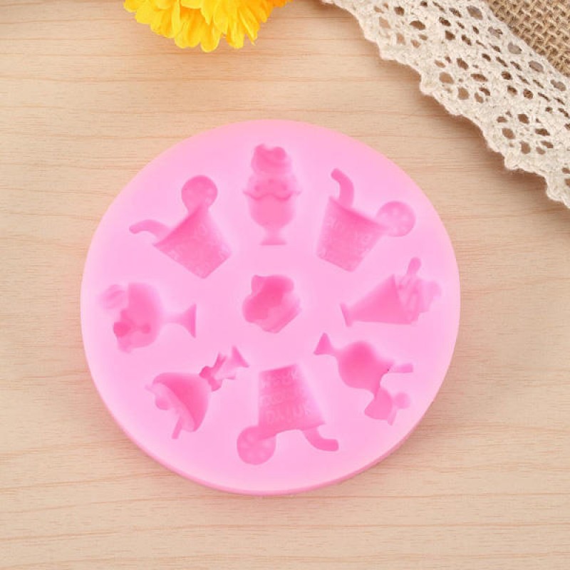 DIY Ice Cream Silicone Chocolate Fondant Cake Decoration Mold Tools