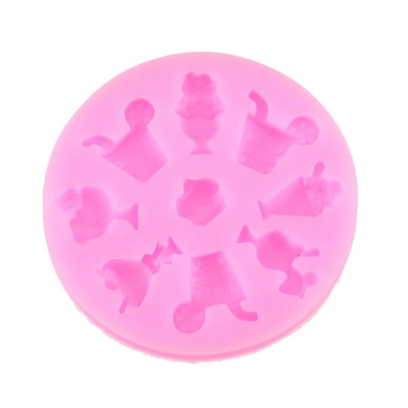 DIY Ice Cream Silicone Chocolate Fondant Cake Decoration Mold Tools