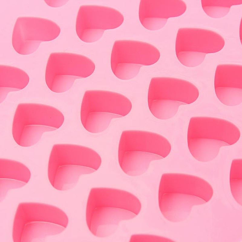 55 Holes Mini Heart Silicone Cake Muffin Chocolate Mold