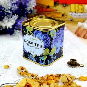 European Vintage Flower Tea Tin Box Candy Box Wedd...