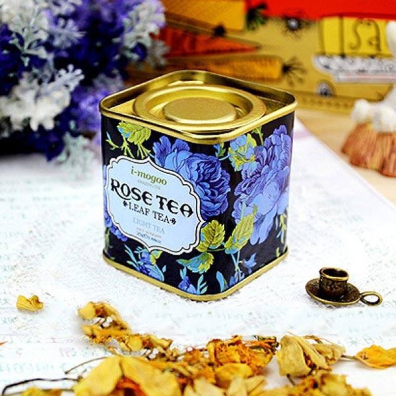 European Vintage Flower Tea Tin Box Candy Box Wedding Gift Case Container Organization