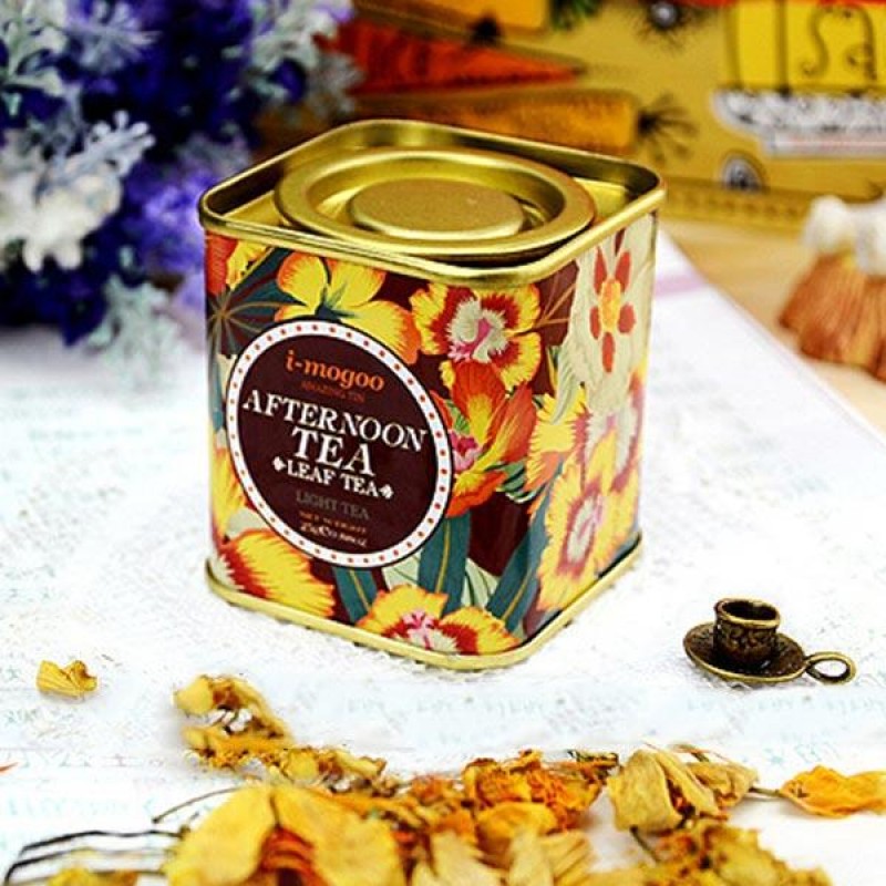 European Vintage Flower Tea Tin Box Candy Box Wedding Gift Case Container Organization