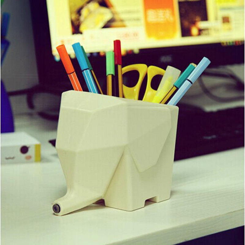 Lovely Elephant Shape Multi-purpose Cutlery Drainer Brush Flower Pot