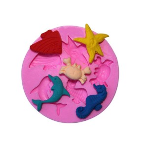 Marine Animals Silicone Fondant Mold Cake Decorati...