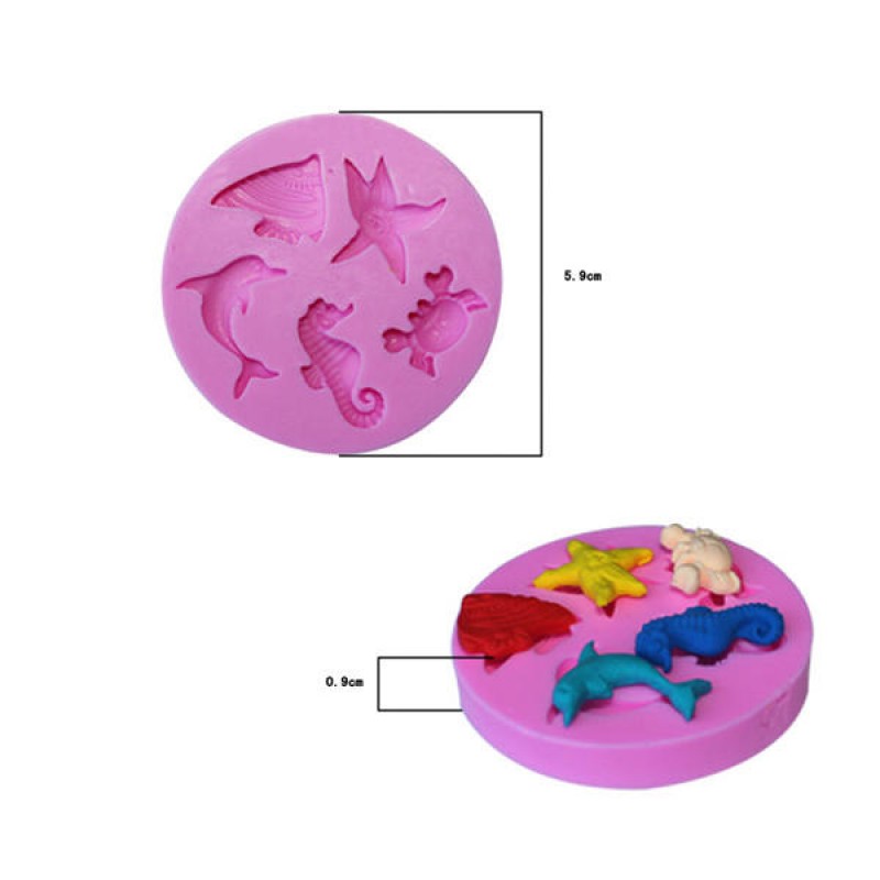 Marine Animals Silicone Fondant Mold Cake Decorating Chocolate Mold