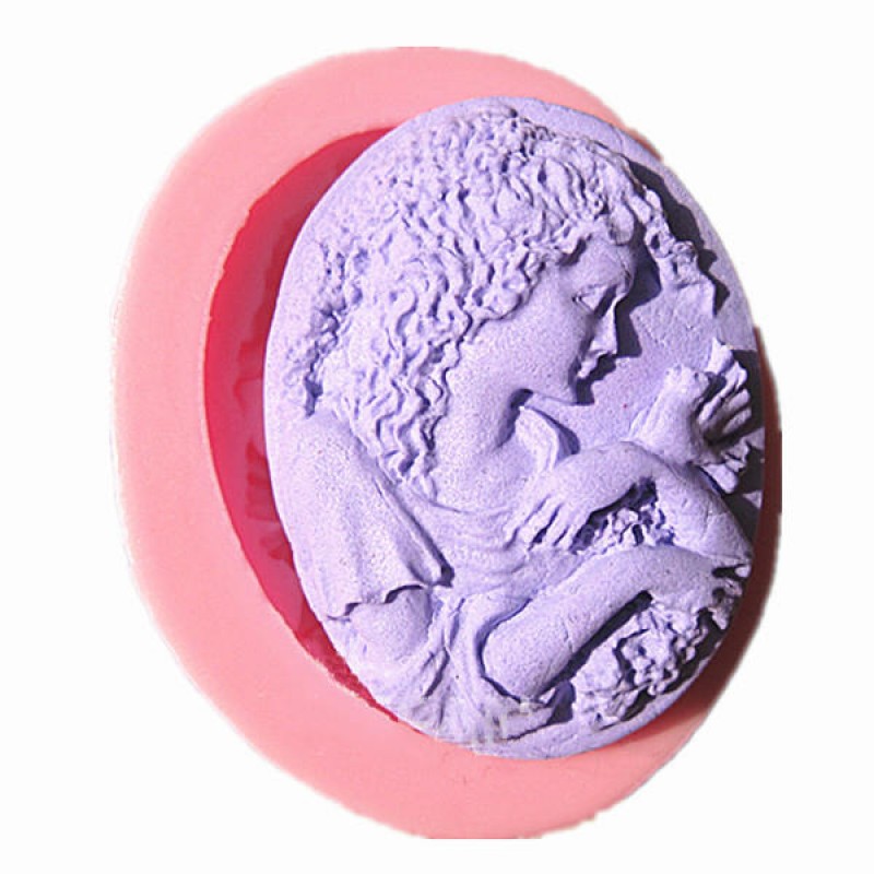 Goddess Head Portrait Silicone Fondant Mold Chocolate Soap Mould