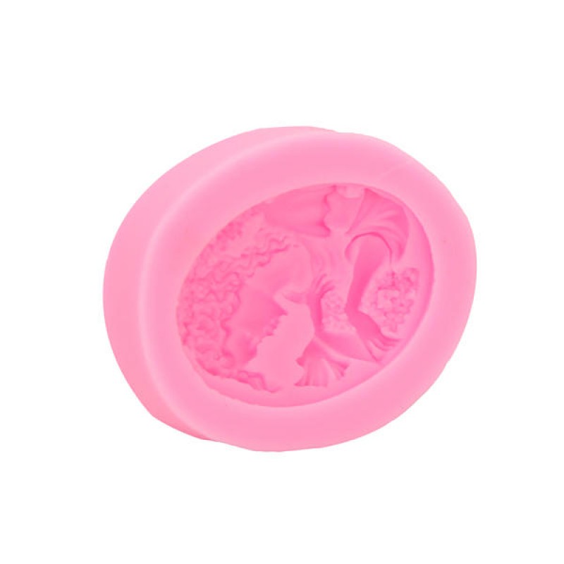 Goddess Head Portrait Silicone Fondant Mold Chocolate Soap Mould