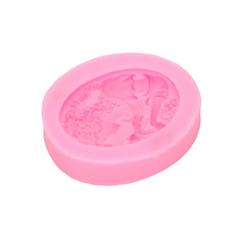 Goddess Head Portrait Silicone Fondant Mold Chocolate Soap Mould