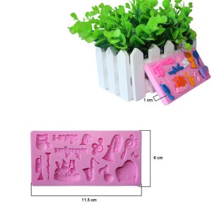 Orchestral Instruments Silicone Fondant Mold Polym...