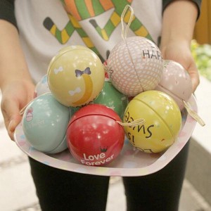 Happy Sweet Ball Tea Box Gift Candy Jewelry Storag...