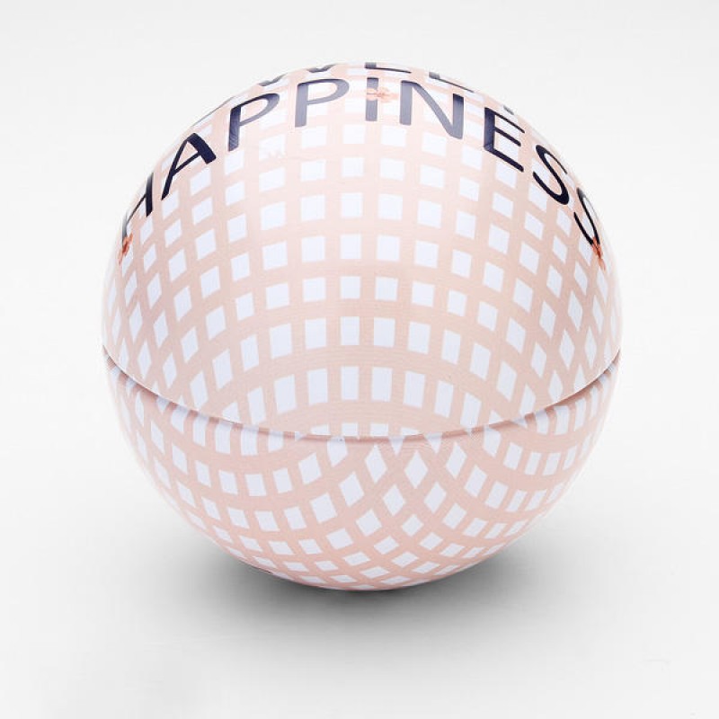 Happy Sweet Ball Tea Box Gift Candy Jewelry Storage Tin Can