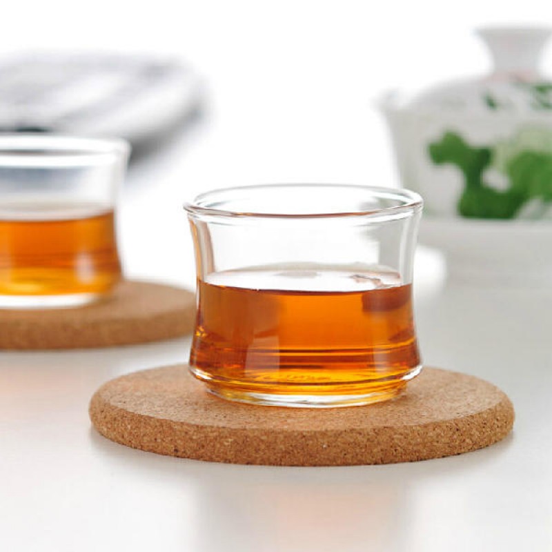 70ML Drinking Bamboo Joint Heat Resisting Clear Glass Tea Cup