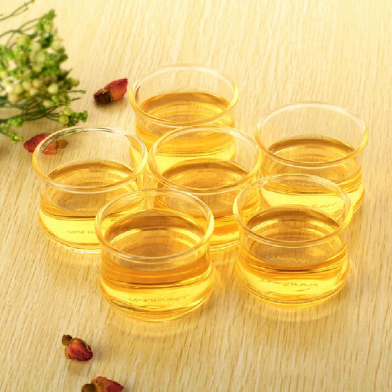 70ML Drinking Bamboo Joint Heat Resisting Clear Glass Tea Cup