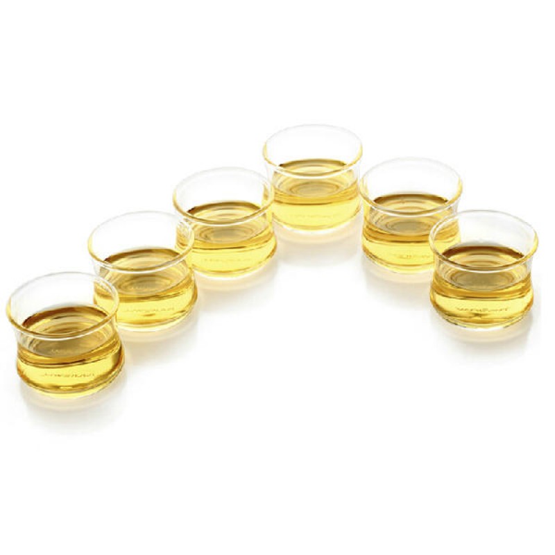 70ML Drinking Bamboo Joint Heat Resisting Clear Glass Tea Cup