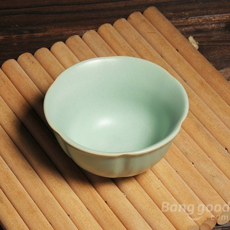 Ceramic Kung Fu Handmade Tea Cup Petals Pattern Durable Teacups