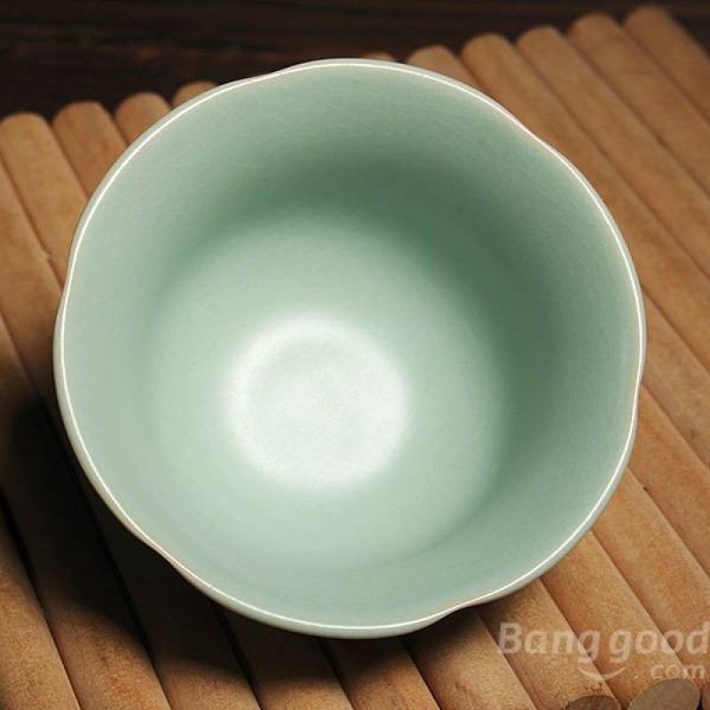 Ceramic Kung Fu Handmade Tea Cup Petals Pattern Durable Teacups