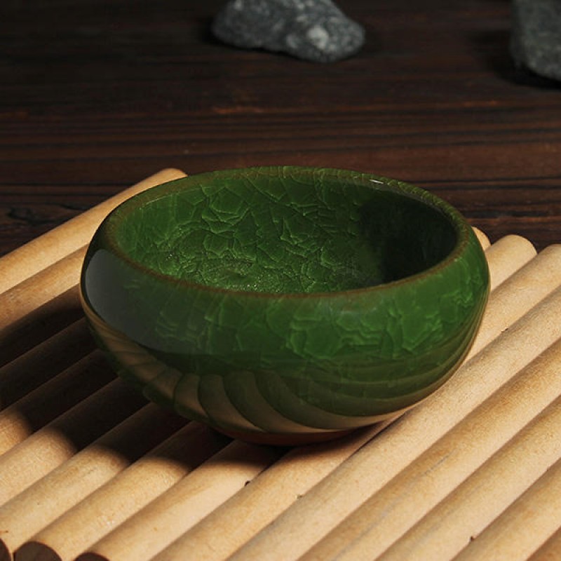 3 Color Kung Fu Tea Cup Ice Cracked Glazed Ceramic Tea Cup