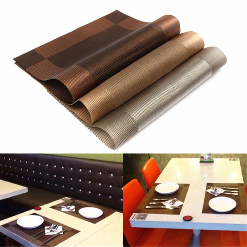 Dining Table Mat Bowl Pad Coaster Slip Resistant Pad PVC Waterproof Tablecloth