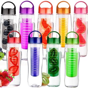 700ML Sports Plastic Fruit Infuser Water Bottle Cu...