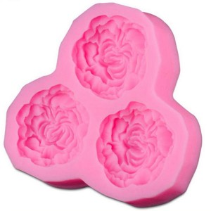 3D Silicone 3 Rose Flowers Fondant Cake Chocolate ...