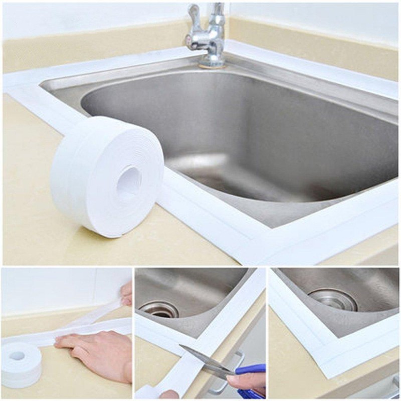 Kitchen Bathroom Wall Seal Ring Tape Waterproof Tape Mold Proof Adhesive Tape