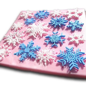 Christmas Snowflake Fondant Mold Cake Silicone Mou...