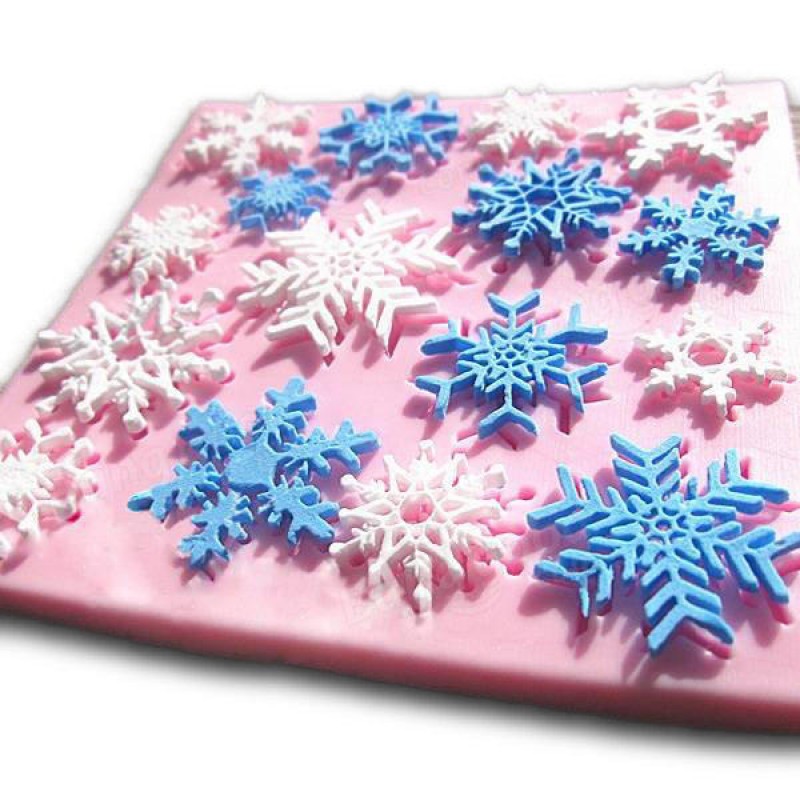 Christmas Snowflake Fondant Mold Cake Silicone Mould Decorating Tool