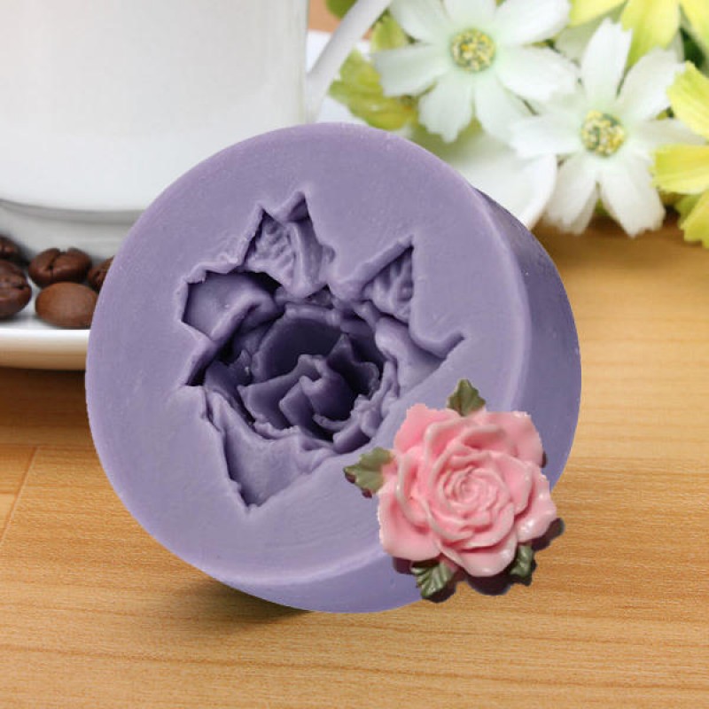 Silicon Fondant Mold 3D Mini Rose Cake Silicone Mlod Decoration Chocolate Fondant Mould Mold