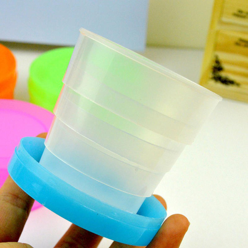 Plastic Outdoor Folding Water Cup Camping Hiking Folding Drinking Cup