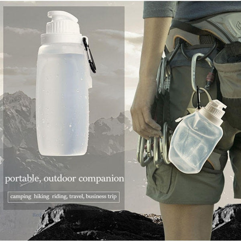 Outdoor Silicone Folding Bottle Cup Camping Hiking Travel Folding Water Bottle Kettle