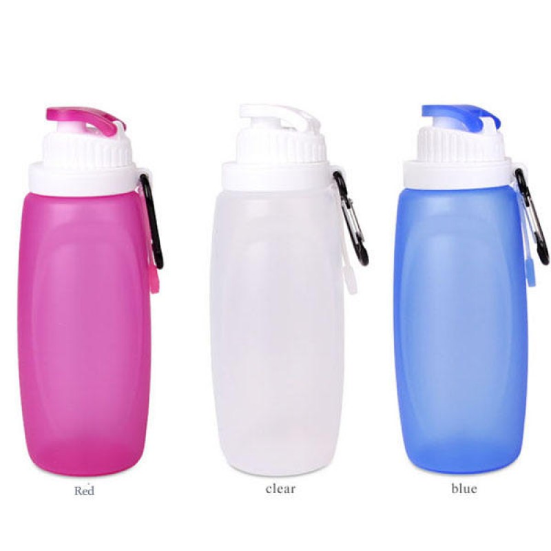 Outdoor Silicone Folding Bottle Cup Camping Hiking Travel Folding Water Bottle Kettle