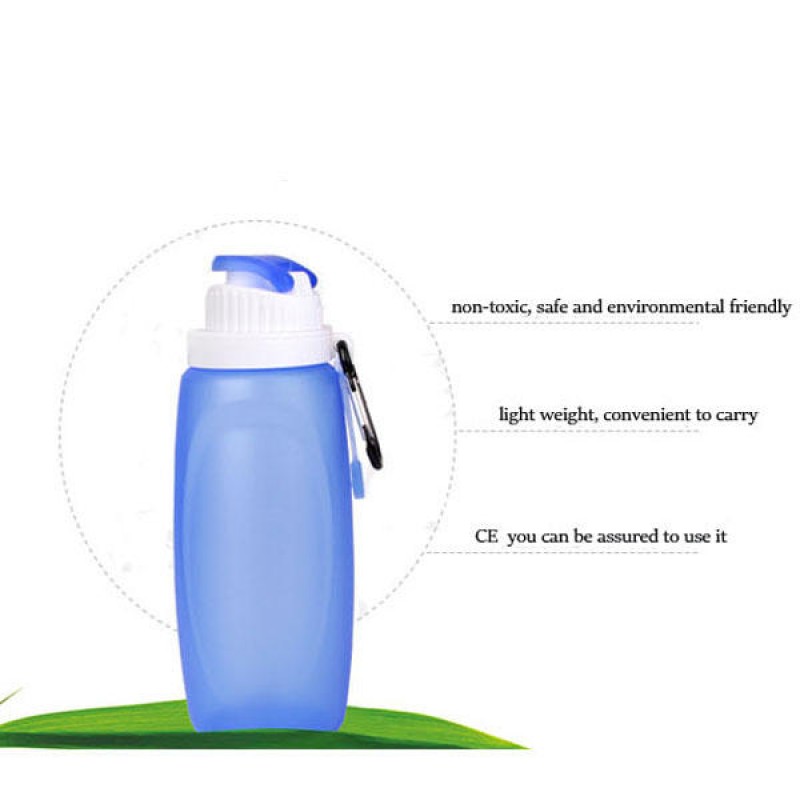 Outdoor Silicone Folding Bottle Cup Camping Hiking Travel Folding Water Bottle Kettle