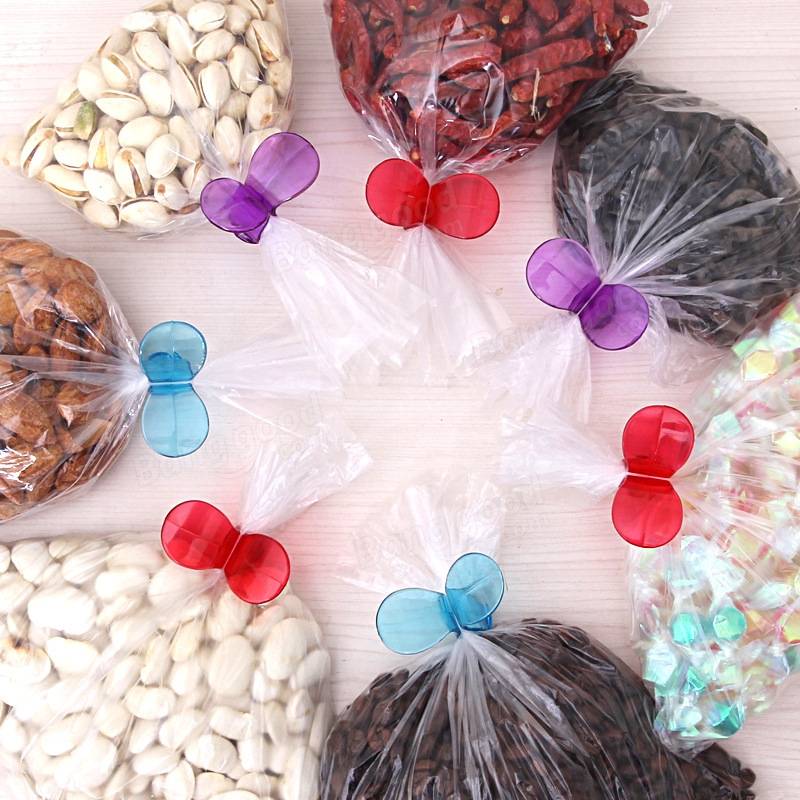 6pcs Powerful Plastic Food Bag Seal Ring Clip Sealer Food Snack Kitchen Bag Seal Ring clip