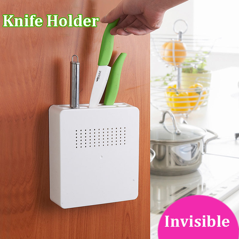 Creative Knife Holder Rack Hidden Kitchen Cabinet Hanging Knife Storage Holder Rack