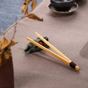 Natural Bamboo Tea Tweezers Clamp Kung Fu Tea Acce...