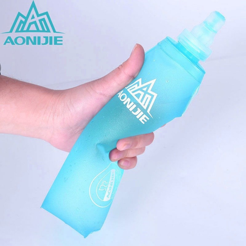 AONIJIE Foldable Soft Plasticity Bags Flask TPU Squeeze Outdoor Sports Running Water Bottle