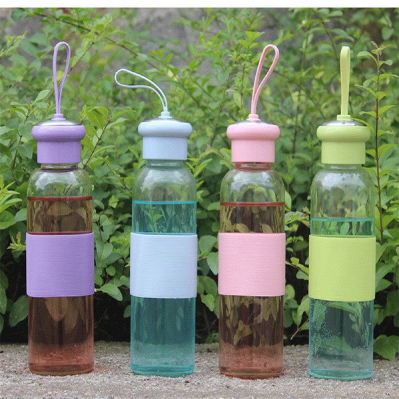 320ml Mini Size Lovely Glass Water Cups Portable Creative Sport Water Bottles