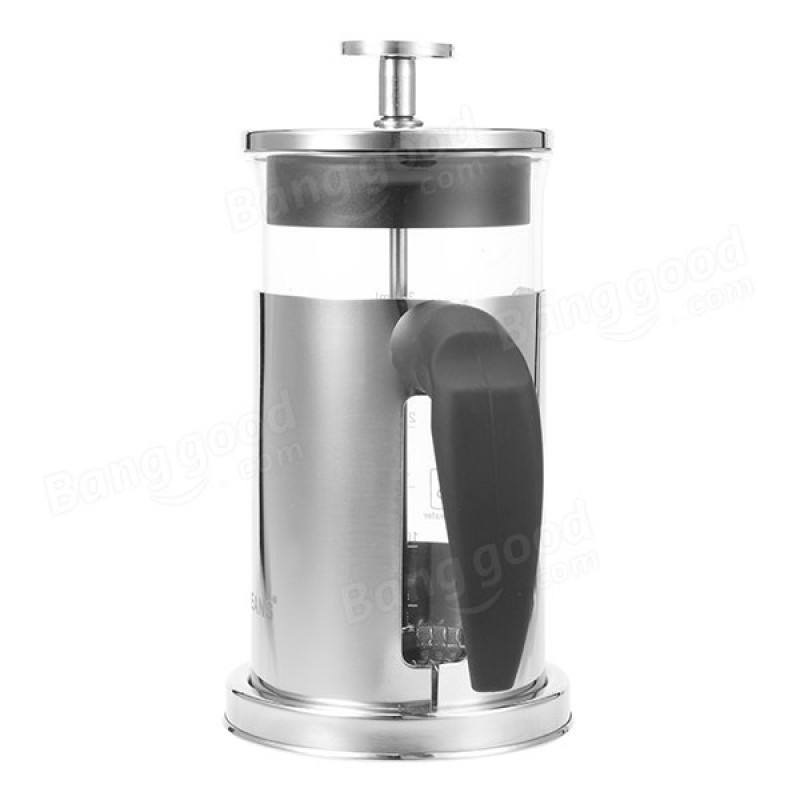 350ML French Style Stainless Steel Household Kitchen Coffee Tea Pot Coffee Maker