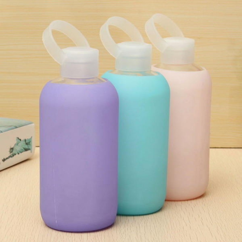 500ml Creative Glass Water Bottle Portable Cute Glass Cups Mini Water Bottle