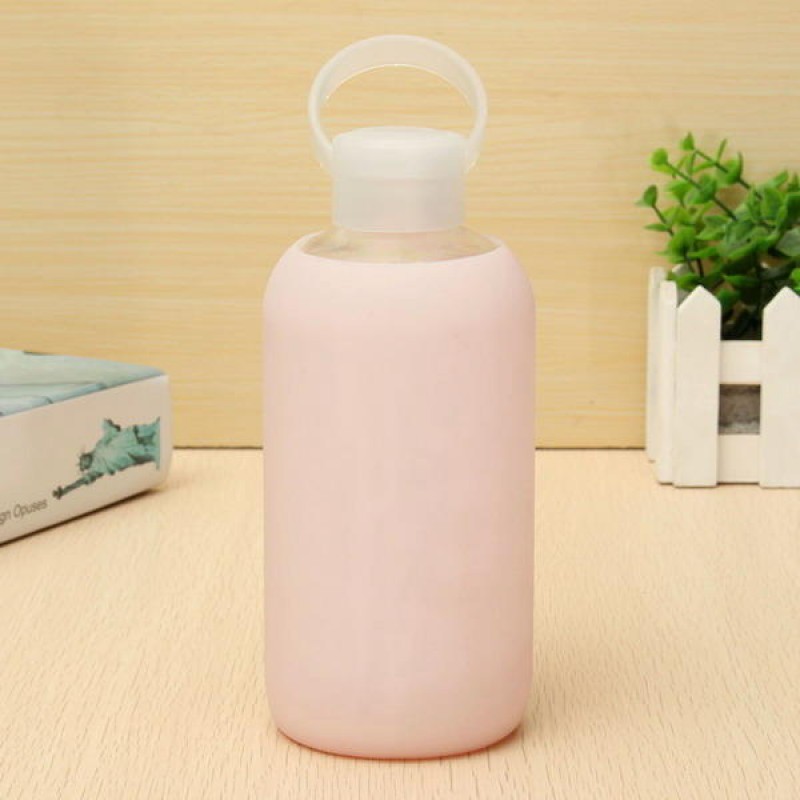 500ml Creative Glass Water Bottle Portable Cute Glass Cups Mini Water Bottle