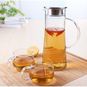 Glass Kettle Two-way Outlet Water Jug Heat Resista...
