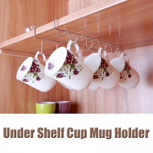 12 Hooks Stainless Steel Kitchen Storage Rack Cupb...