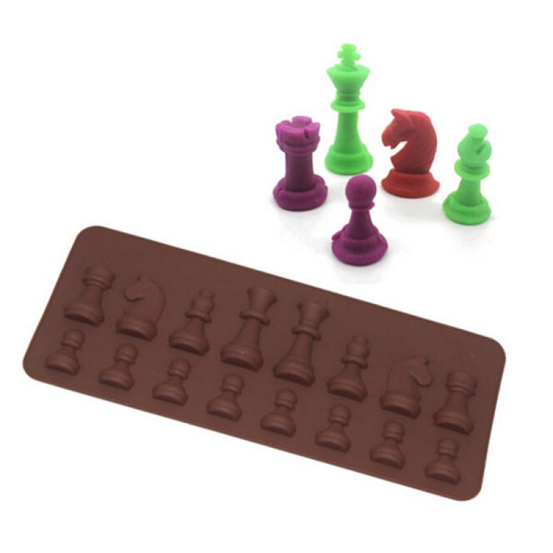 CF-BW16 Silicone Chess Fondant Cake Mold Chocolate Candy Sugar Mould Bakeware Decorating Tool