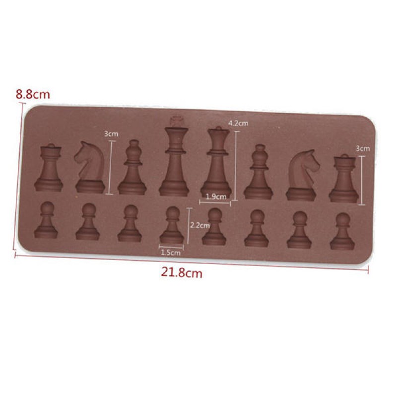 CF-BW16 Silicone Chess Fondant Cake Mold Chocolate Candy Sugar Mould Bakeware Decorating Tool