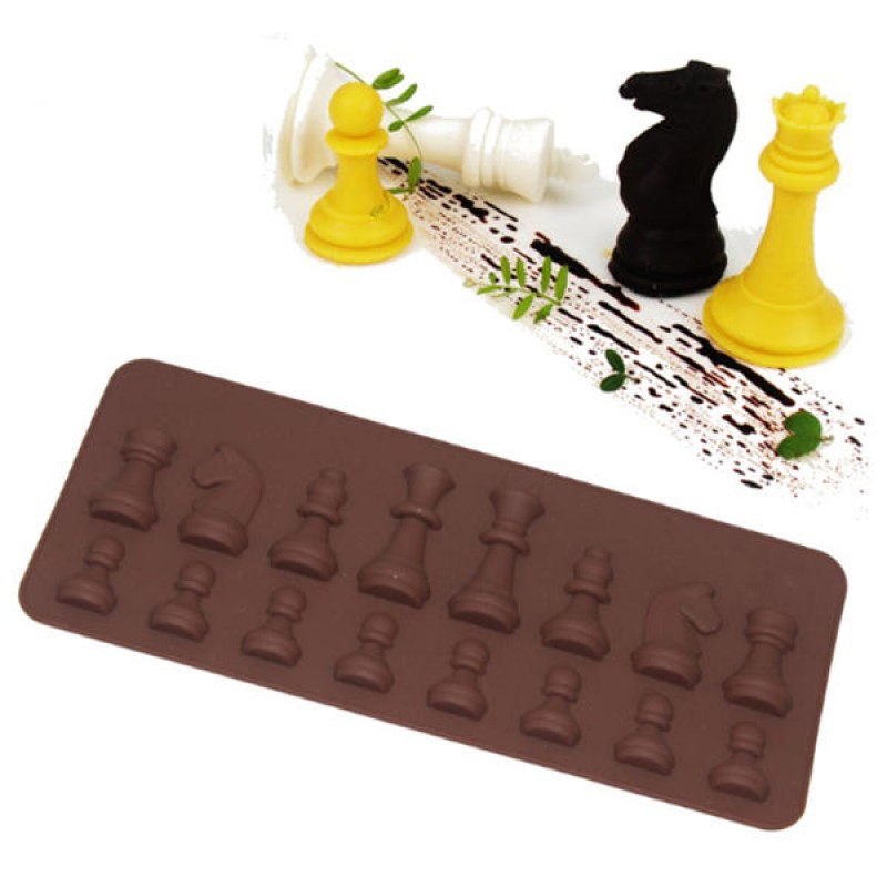 CF-BW16 Silicone Chess Fondant Cake Mold Chocolate Candy Sugar Mould Bakeware Decorating Tool