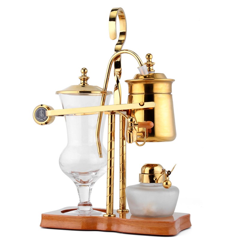 Belgian Belgium Luxury Royal Family Balance Syphon Siphon Coffee Tea Pot Maker Golden