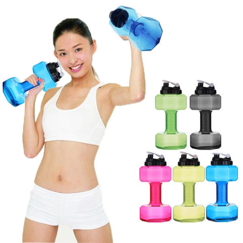 2.5L Large Capacity BPA Free Gym Training Drink Dumbbell Water Bottle Travel Sport Cup Kettle Jug