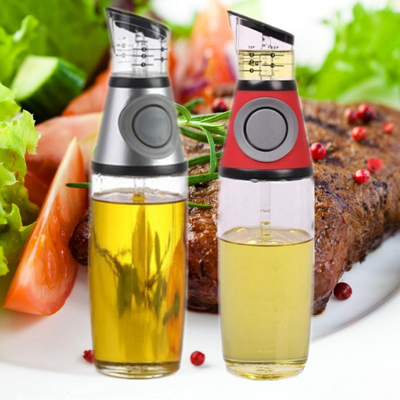 500ml Kitchen Glass Olive Oil Vinegar Dispenser Pourer Bottle With No-Drip Spout